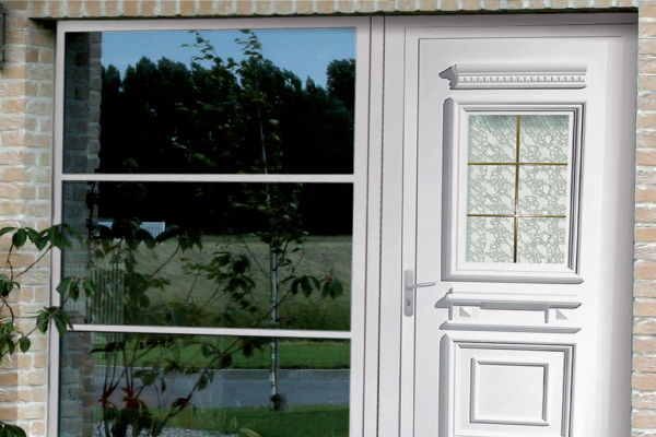  Porte d’entrée PVC contemporain 